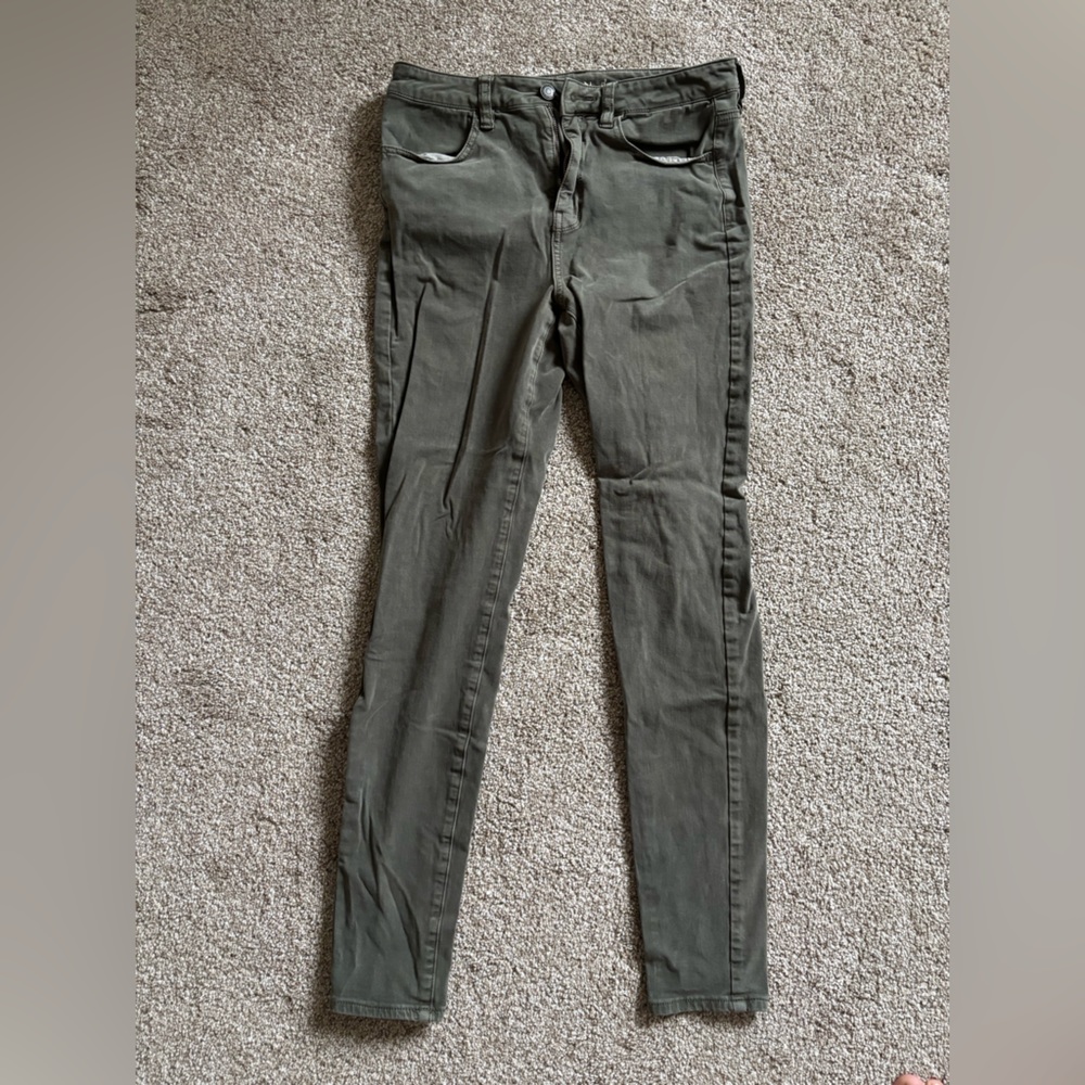Women’s American Eagle Olive Green High Rise Jegging